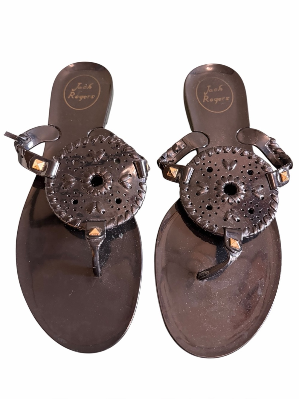 Jack Rogers Georgica Jelly Sandals in Black 7